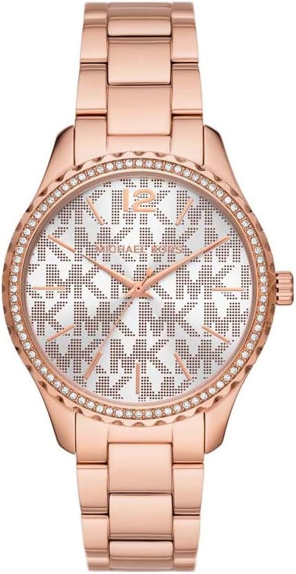 Michael Kors Ladies Watch Layton 38mm Silver Rose Gold MK7297-GR8 Sunglasses