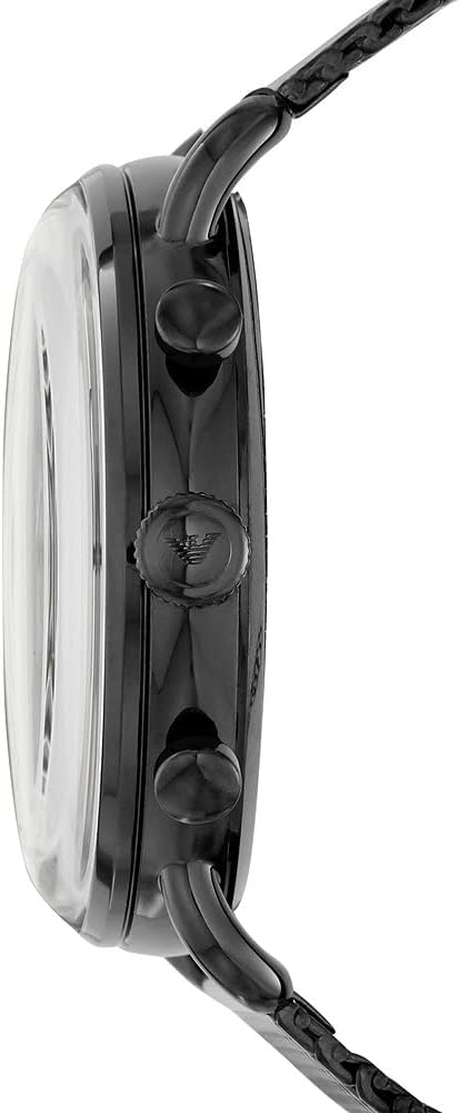 Emporio Armani Men's Watch Chronograph 43mm Aviator Black AR11142-GR8 Sunglasses