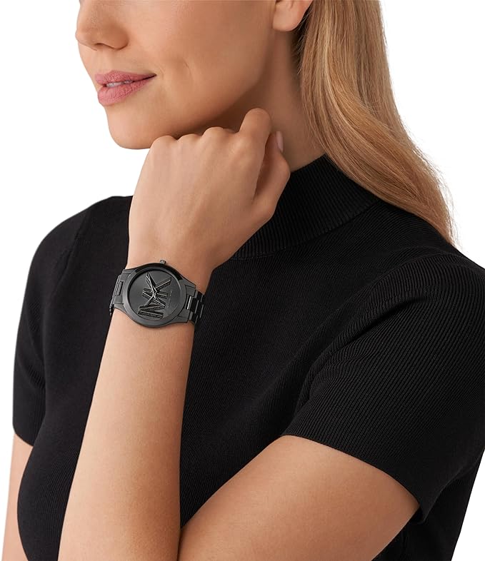 Michael Kors Ladies Watch Slim Runway 42mm Black MK4734-GR8 Sunglasses