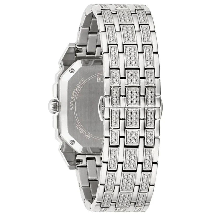 Bulova Crystal Men's Octava Silver Watch 96A285-GR8 Sunglasses