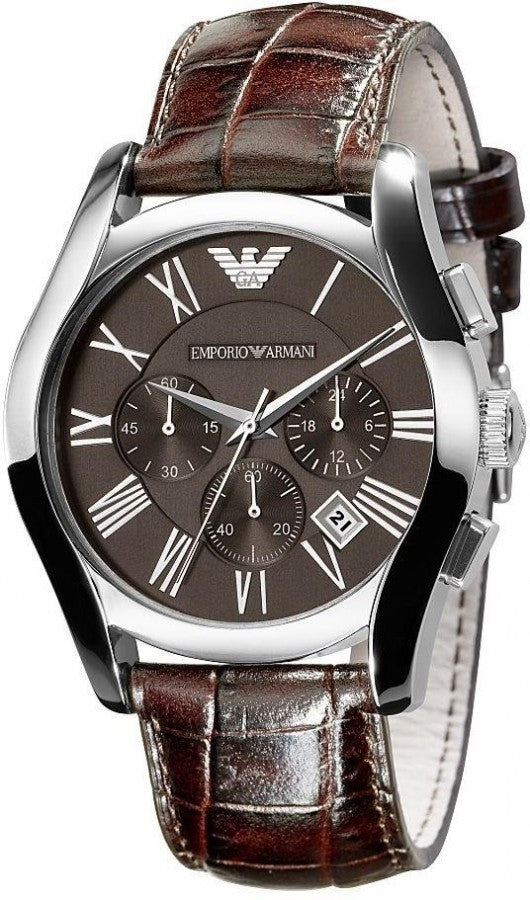 Emporio Armani Men's Watch Valente Chronograph Brown AR0671-GR8 Sunglasses