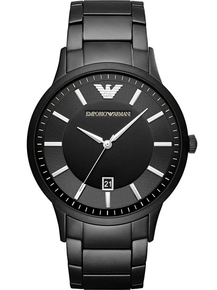 Emporio Armani Men's Luigi Watch Black PVD AR11079-GR8 Sunglasses