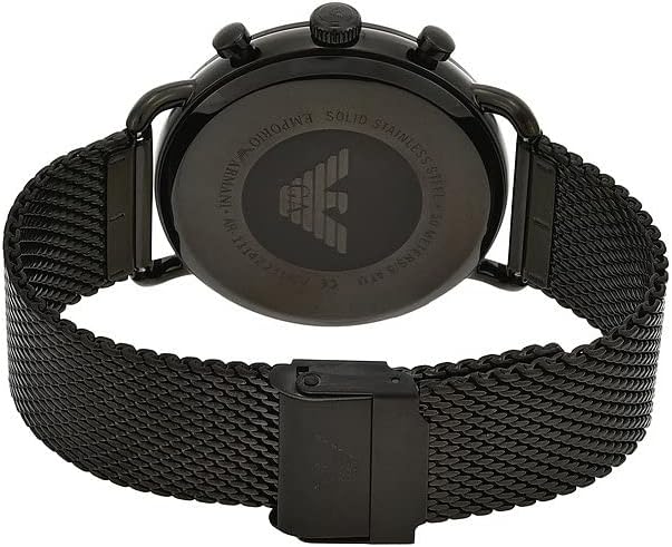 Emporio Armani Men's Watch Chronograph 43mm Aviator Black AR11142-GR8 Sunglasses