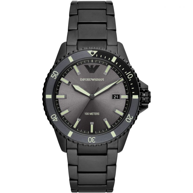 Emporio Armani Men's Watch 42mm Black AR11398-GR8 Sunglasses