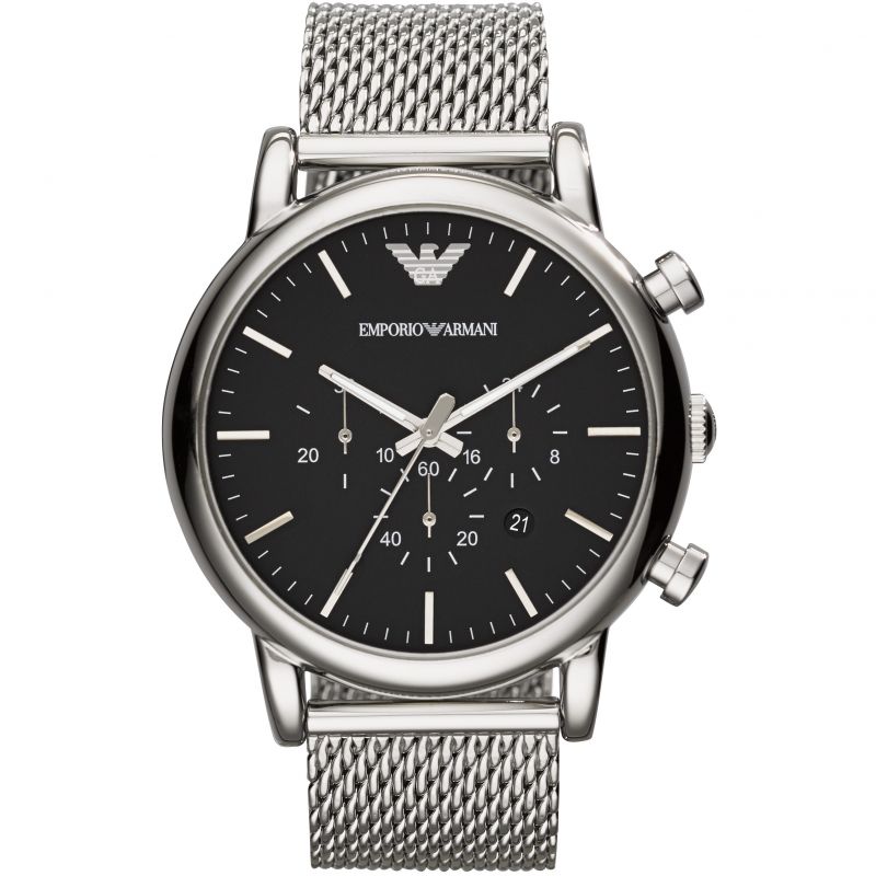 Emporio Armani Men's Luigi Chronograph Watch Mesh AR1808-GR8 Sunglasses