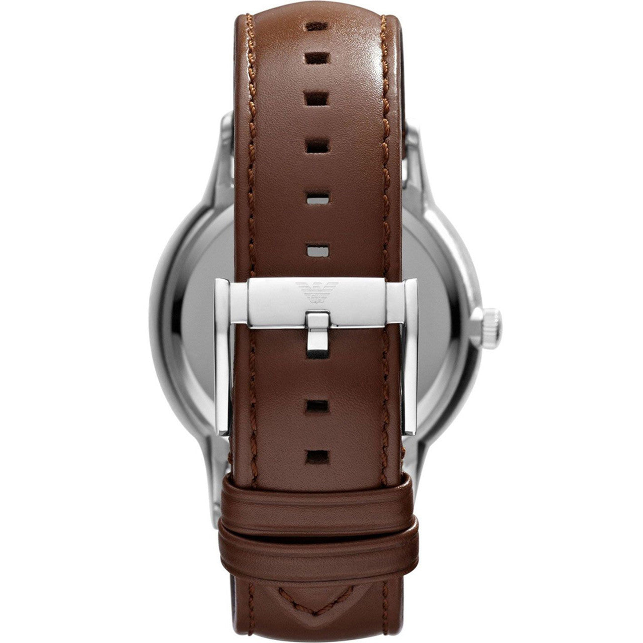 Emporio Armani Men's Watch 43mm Renato Silver Brown AR2463-GR8 Sunglasses