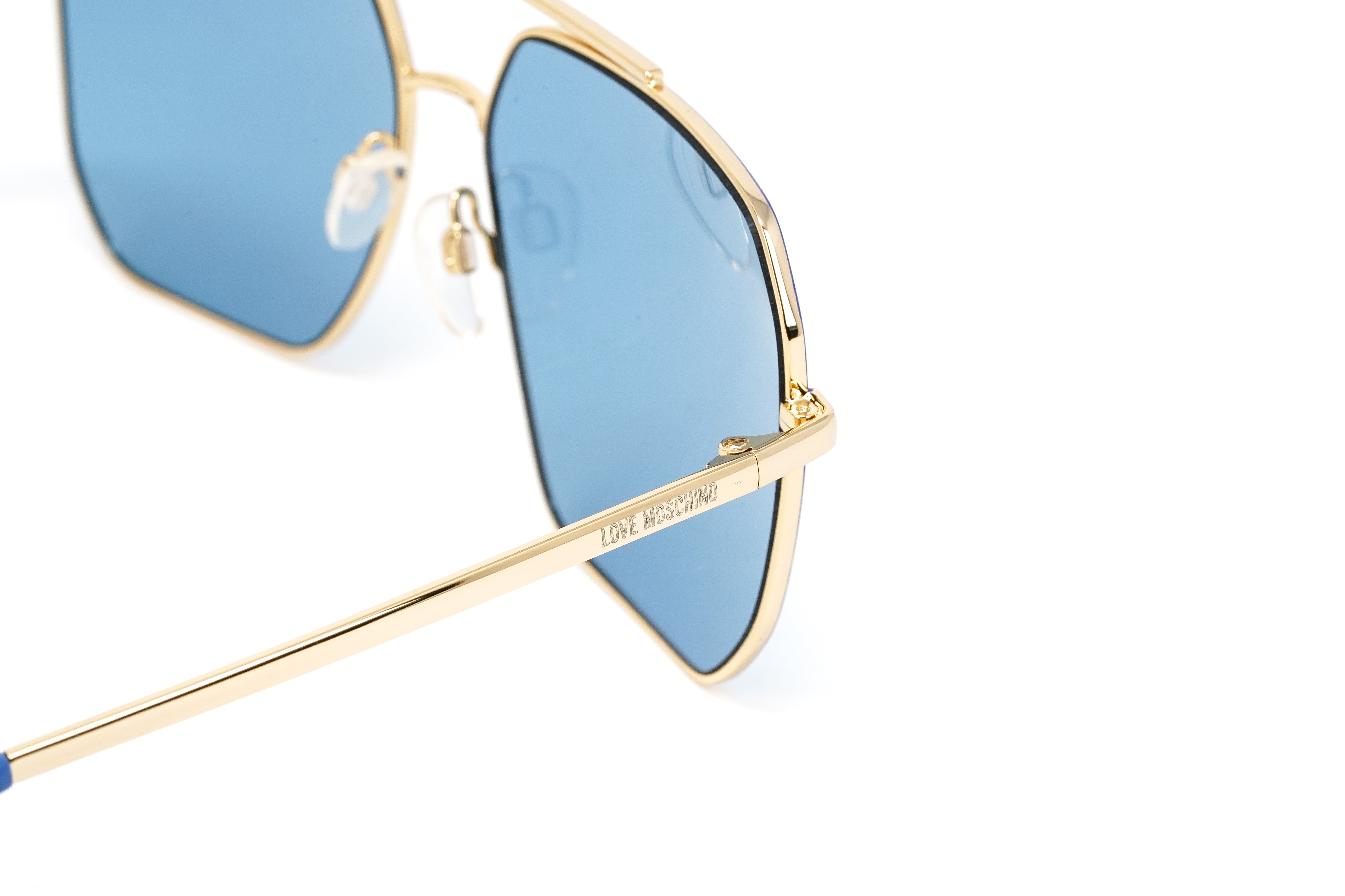 Love Moschino Women's Sunglasses Square Pilot Azure MOL010/S MVU-GR8 Sunglasses