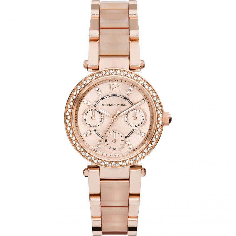 Michael Kors Watch Ladies Mini Parker 33mm Rose Gold MK6110-GR8 Sunglasses