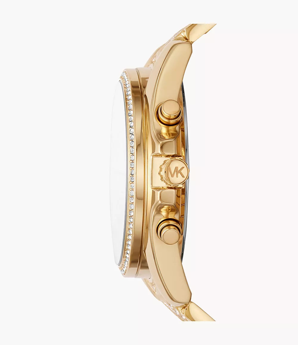 Michael Kors Ladies Watch Whitney Chronograph 44mm Gold MK6729-GR8 Sunglasses
