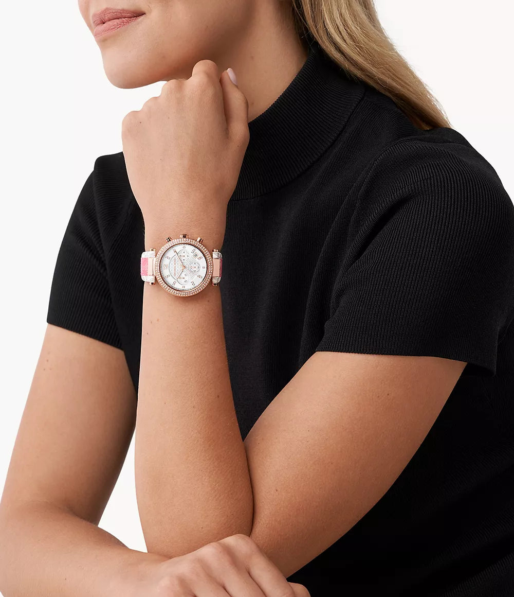 Michael Kors Ladies Watch Parker Chronograph 39mm White Rose Gold MK6951-GR8 Sunglasses