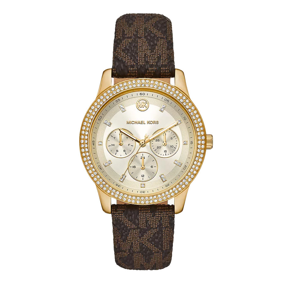 Michael Kors Ladies Watch Tibby 40mm Gold Brown MK6966-GR8 Sunglasses