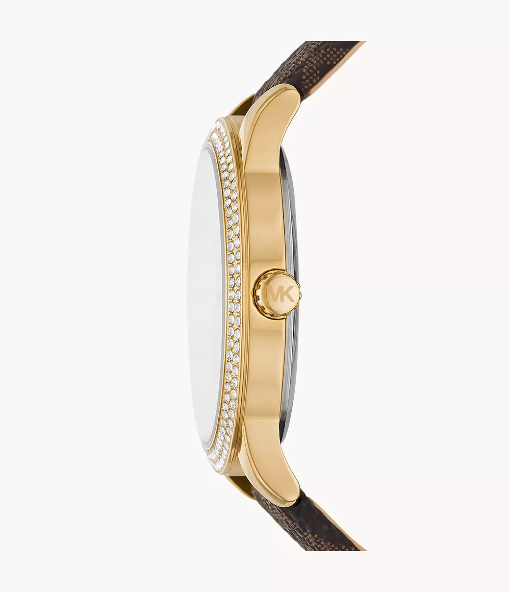 Michael Kors Ladies Watch Tibby 40mm Gold Brown MK6966-GR8 Sunglasses