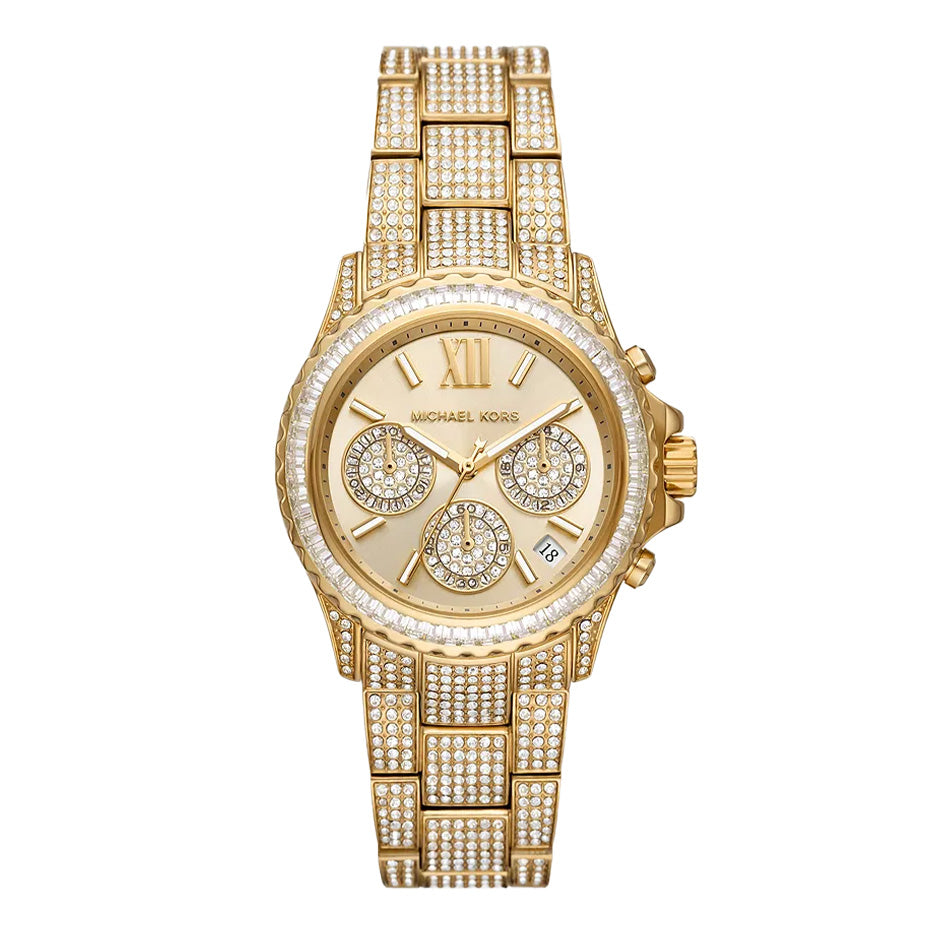 Michael Kors Ladies Watch Everest Chronograph 36mm Gold MK7254-GR8 Sunglasses