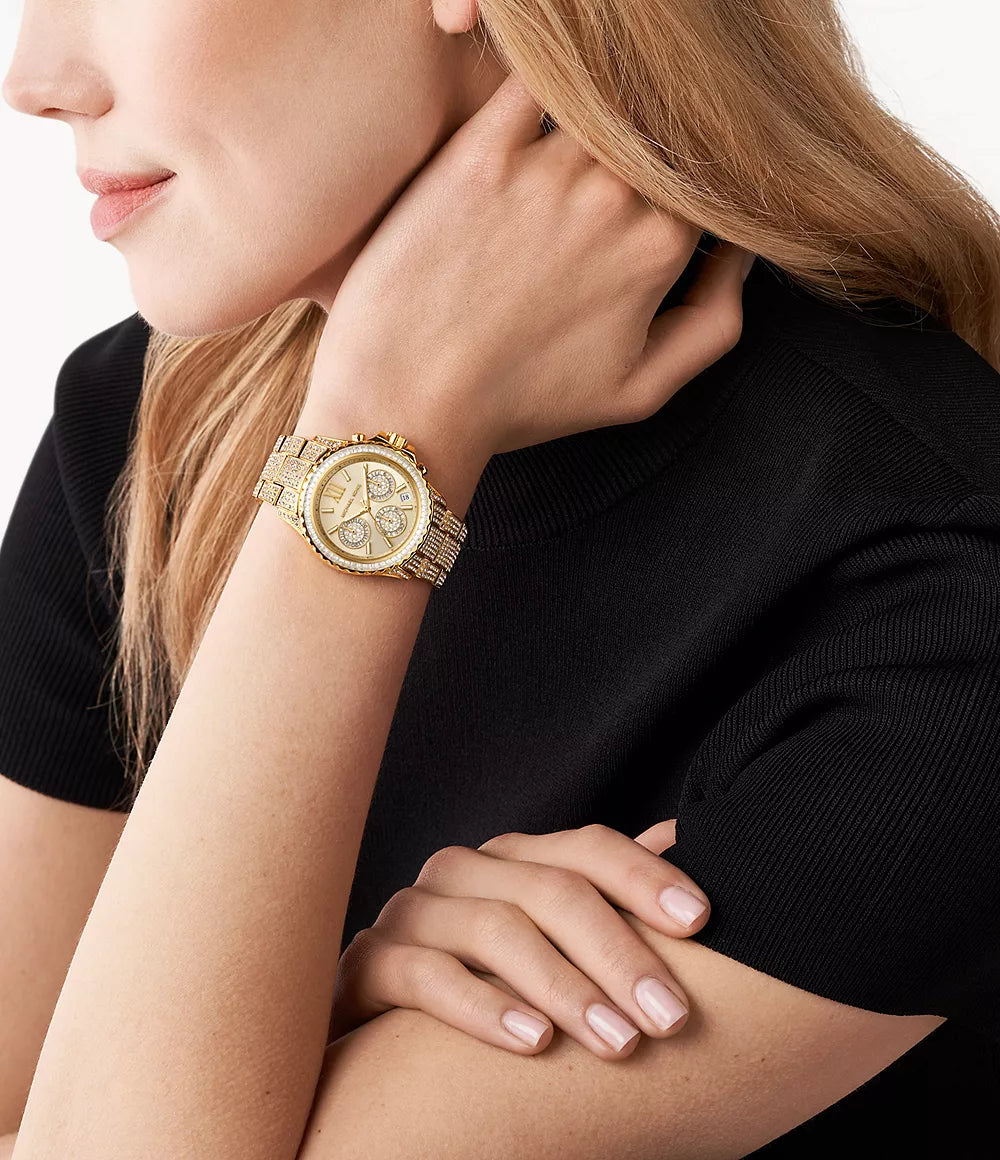 Michael Kors Ladies Watch Everest Chronograph 36mm Gold MK7254-GR8 Sunglasses