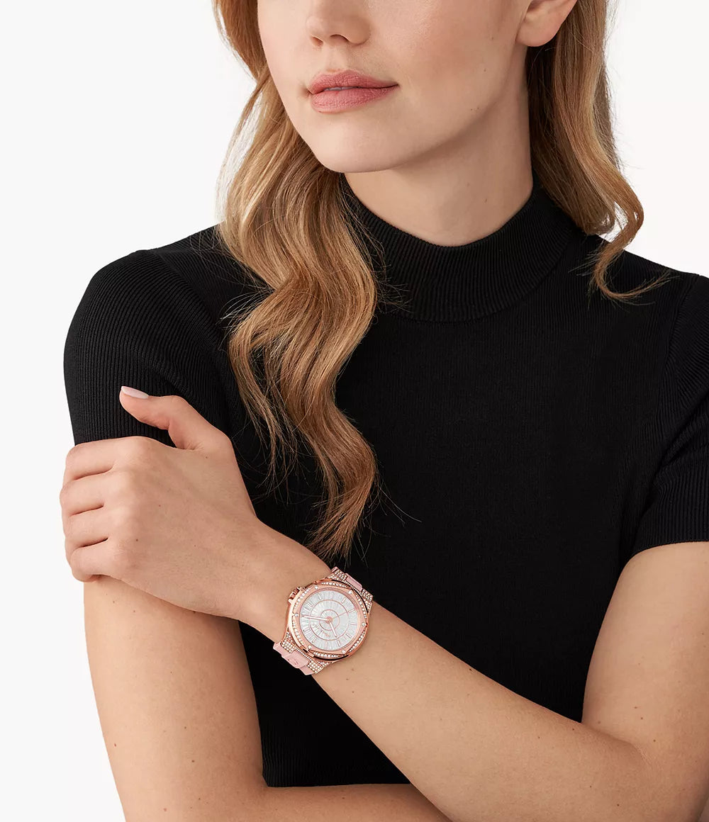 Michael Kors Ladies Watch Lennox 43mm White Pink MK7334-GR8 Sunglasses