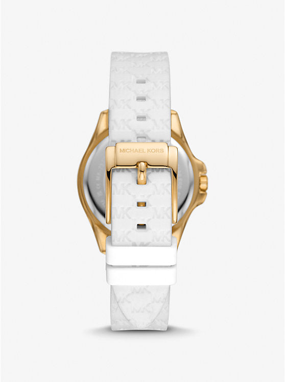 Michael Kors Ladies Watch Mini Pilot 36mm White Gold MK7372-GR8 Sunglasses