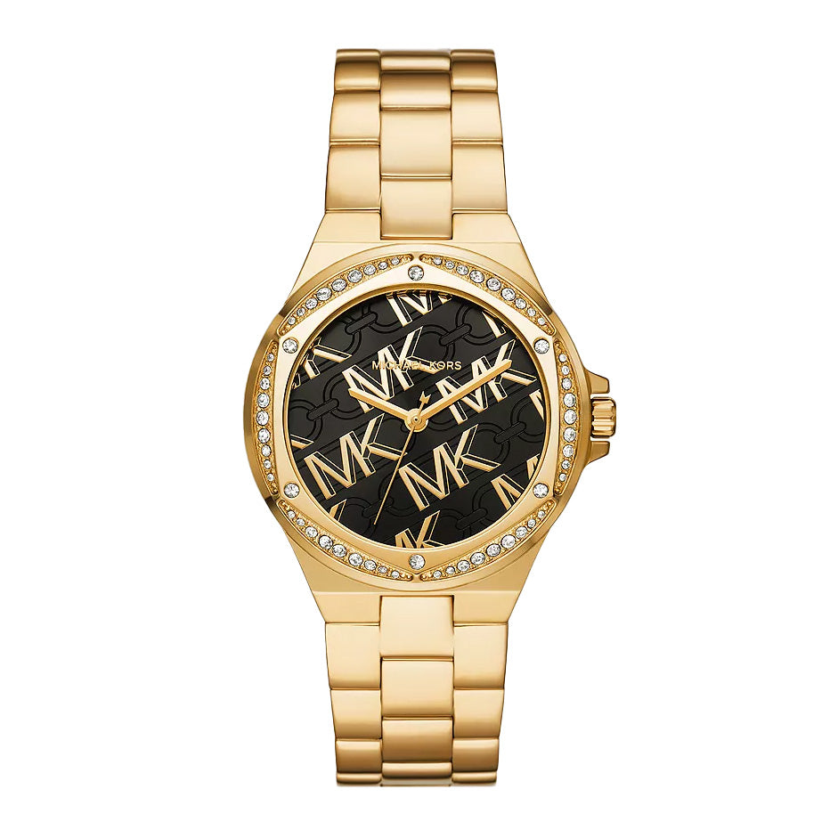 Michael Kors Ladies Watch Lennox 37mm Black Gold MK7404-GR8 Sunglasses
