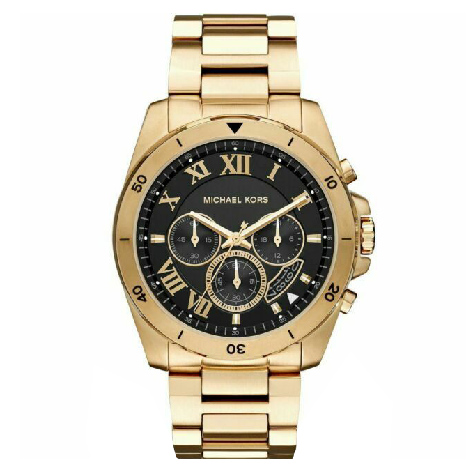 Michael Kors Watch Men's Brecken Chronograph 44mm Yellow Gold MK8481-GR8 Sunglasses