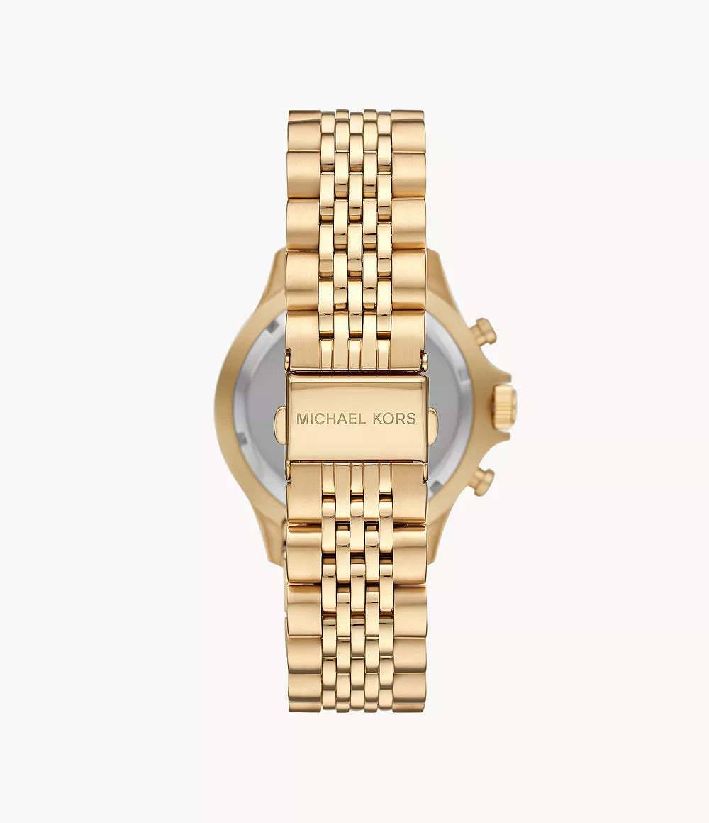 Michael Kors Men's Watch Bayville Chronograph Black Gold MK8726-GR8 Sunglasses