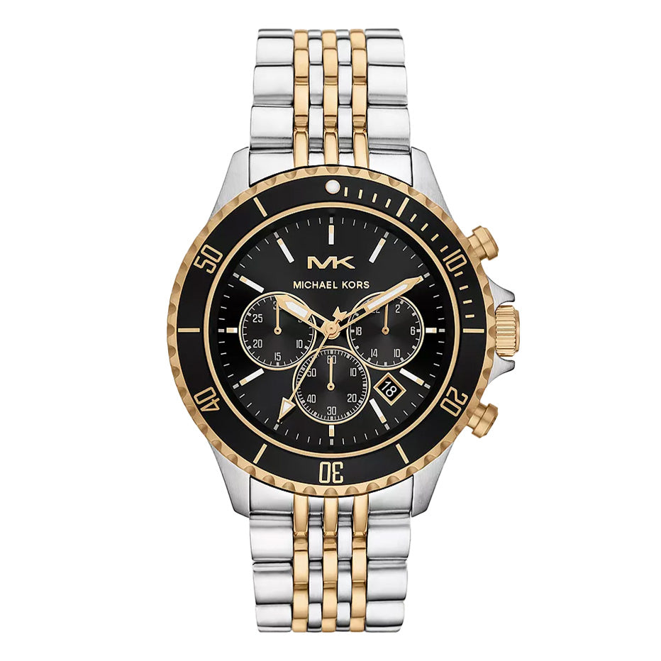 Michael Kors Men's Watch Bayville Chronograph Black Gold MK8872-GR8 Sunglasses
