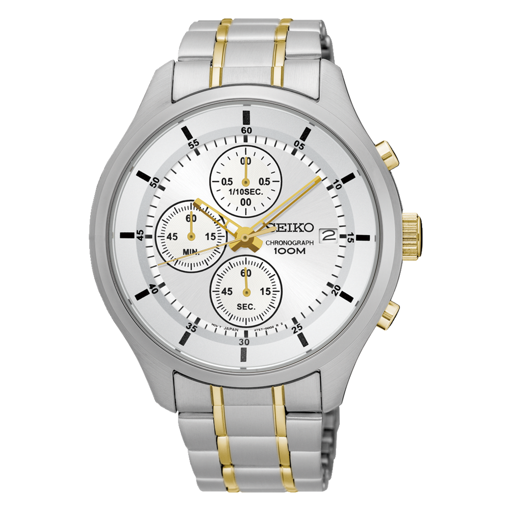 Seiko Chronograph Men's White Watch SKS541P1-GR8 Sunglasses