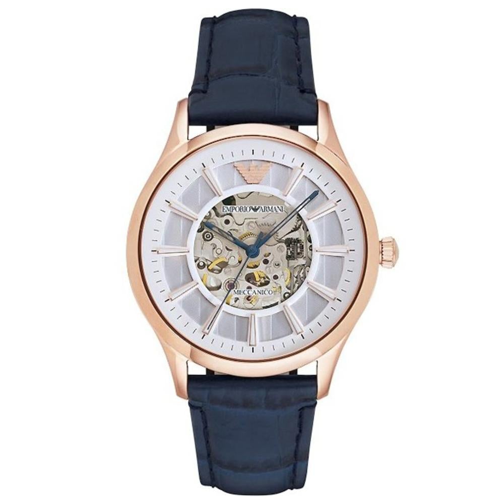 Emporio Armani AR1947 Men's Mechanical Skeleton Strap Watch-GR8 Sunglasses