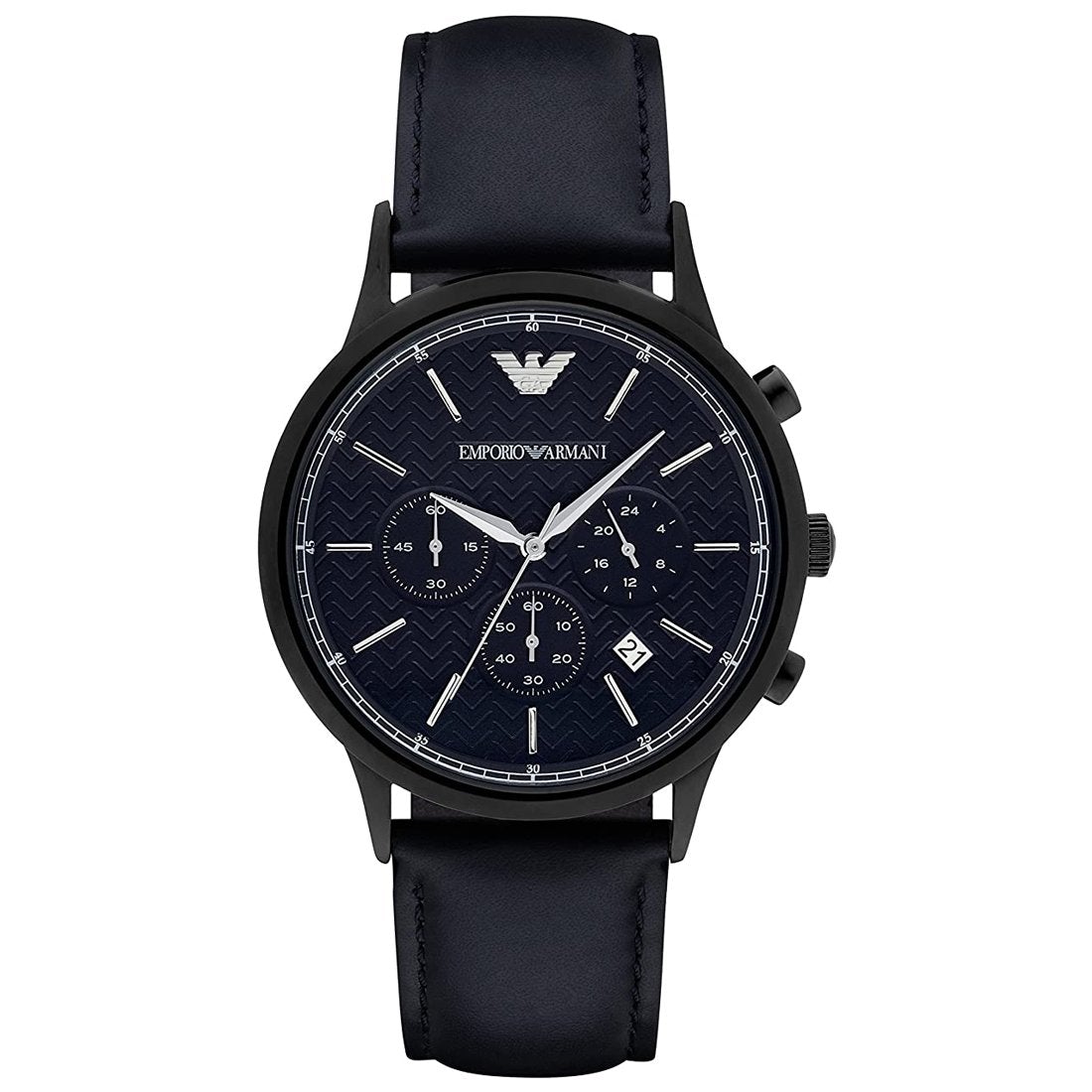 Emporio Armani AR2481 Men's Black Chronograph Watch-GR8 Sunglasses