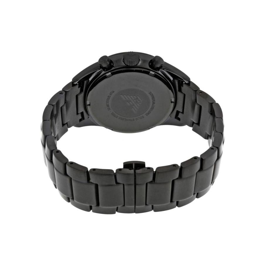 Emporio Armani AR6094 Men's Black Chronograph Watch-GR8 Sunglasses
