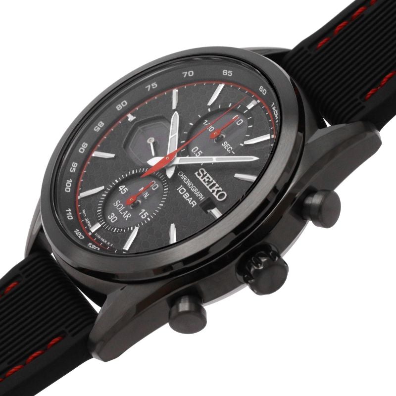 Seiko Men's Black Solar Watch SSC777P1-GR8 Sunglasses