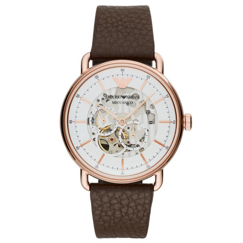 Emporio Armani Men's Automatic Meccanico Watch Skeleton AR60027-GR8 Sunglasses