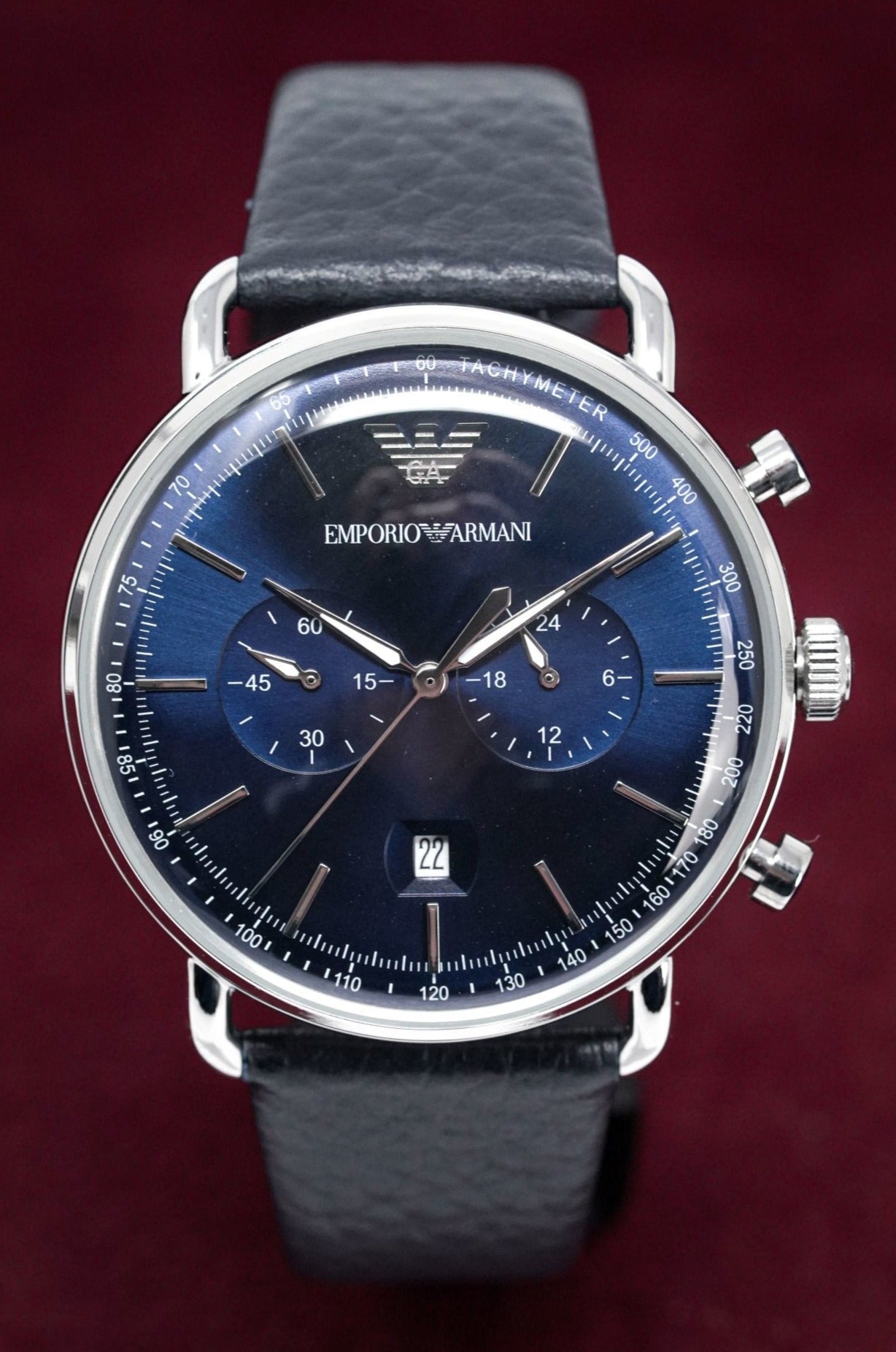 Emporio Armani Men's Chronograph Aviator Watch AR11105-GR8 Sunglasses
