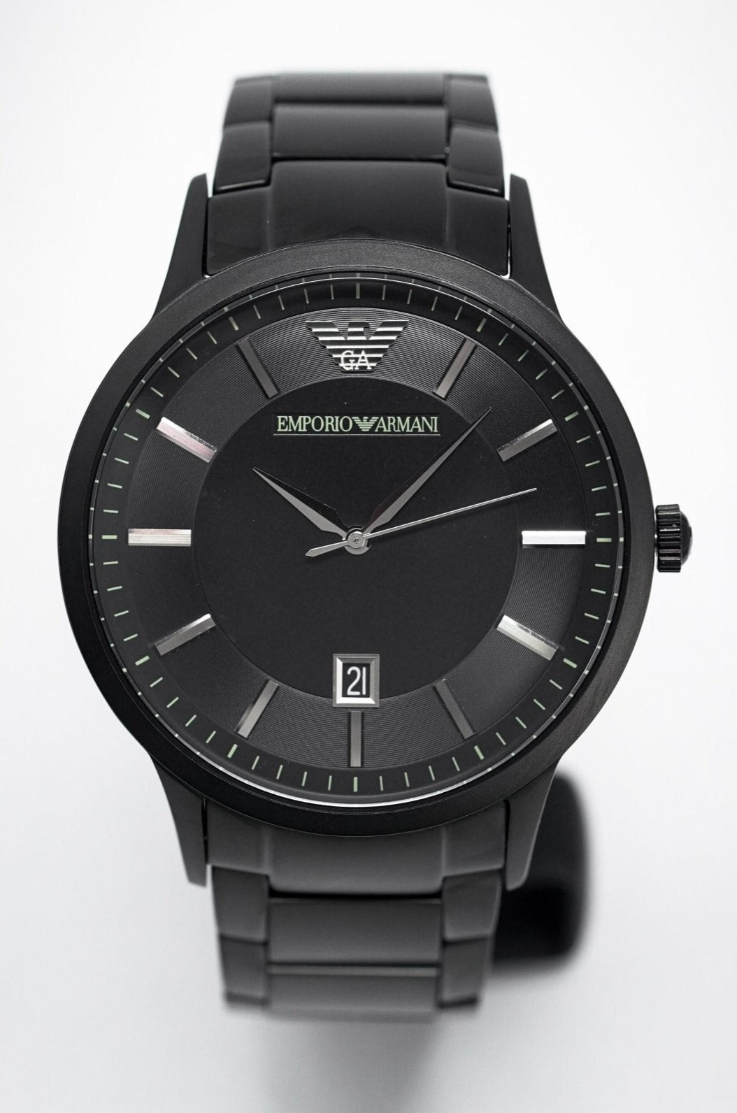 Emporio Armani Men's Luigi Watch Black PVD AR11079-GR8 Sunglasses