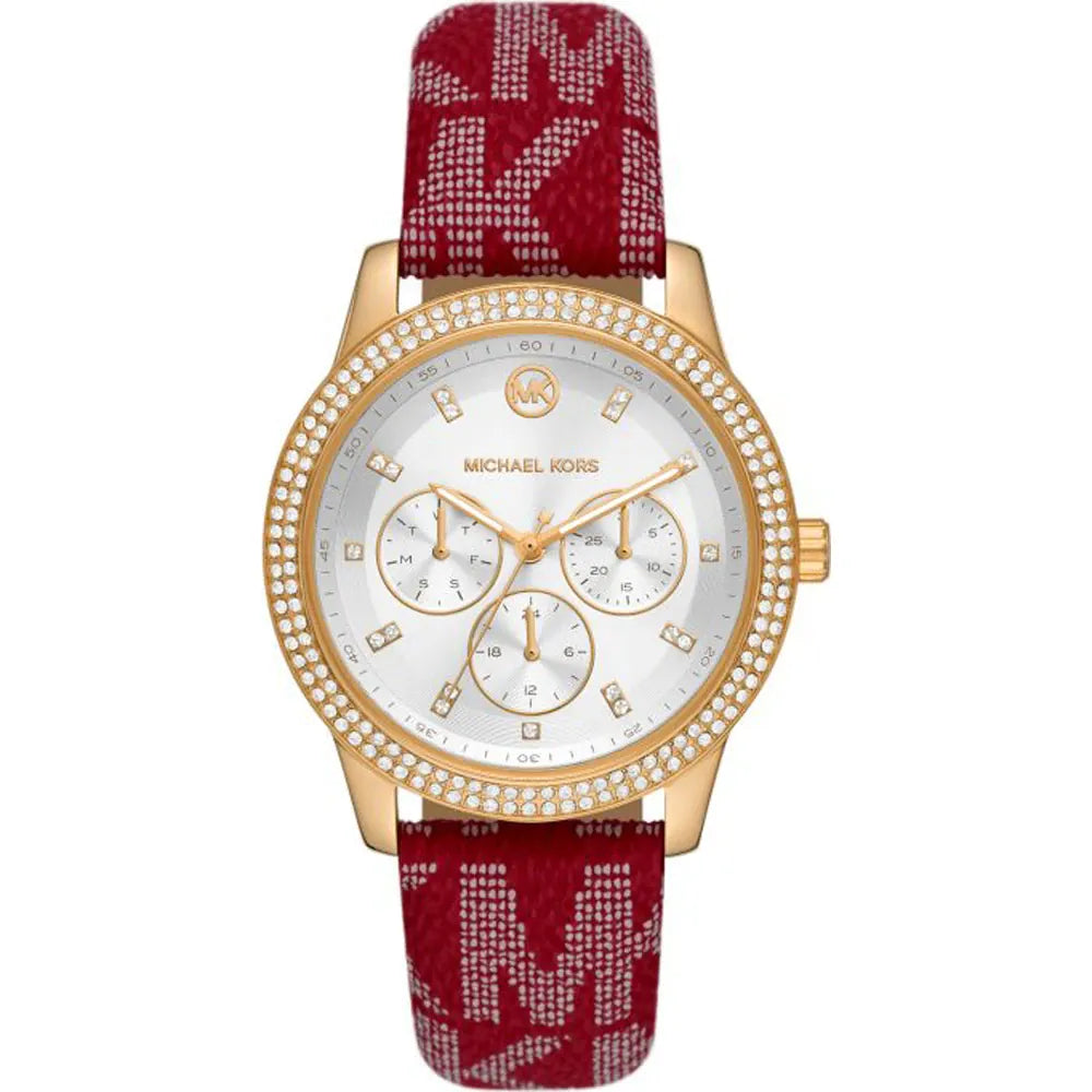 Michael Kors Ladies Watch Tibby 40mm Silver Red MK2975-GR8 Sunglasses