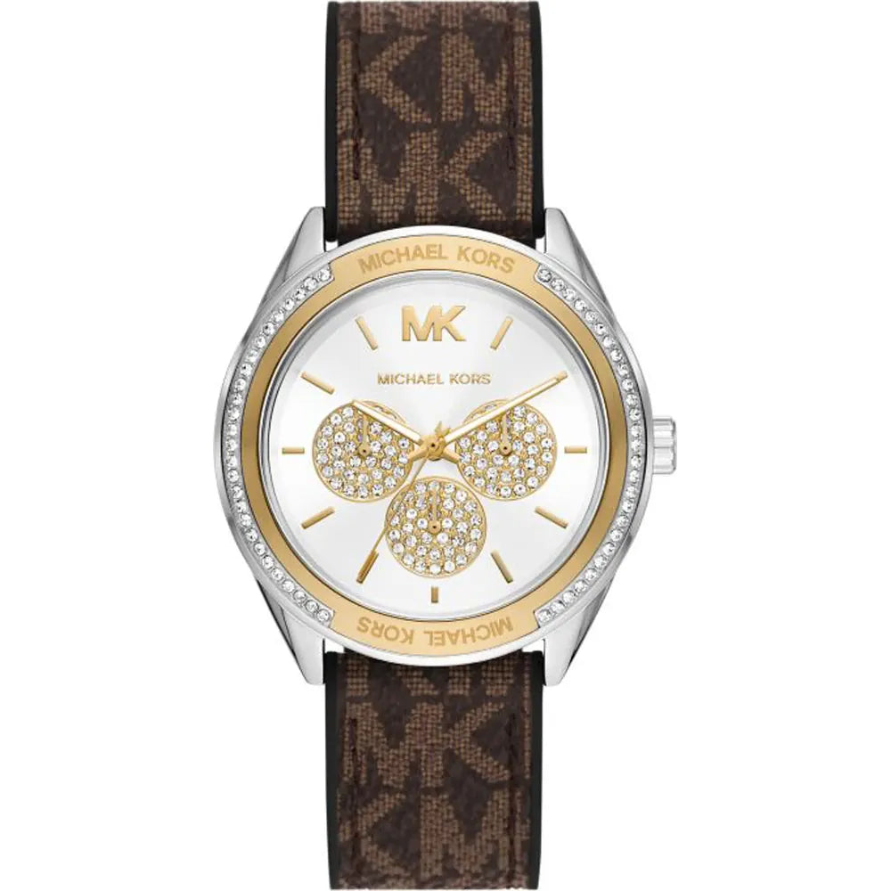 Michael Kors Ladies Watch Jessa 40mm White Brown MK7205-GR8 Sunglasses