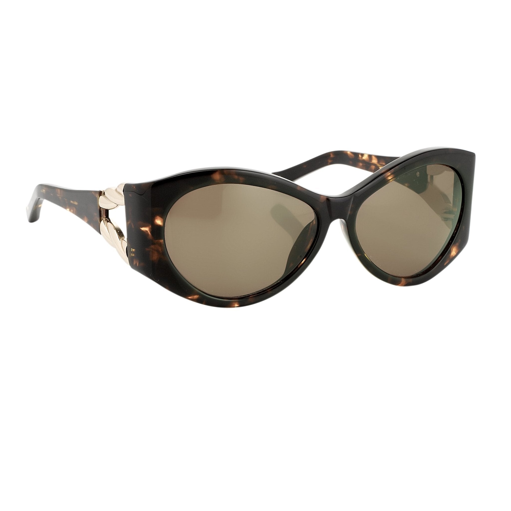 Agent Provocateur Sunglasses Oversized Frame Tortoiseshell and Green Lenses Category 3 - AP17C2SUN - Watches & Crystals