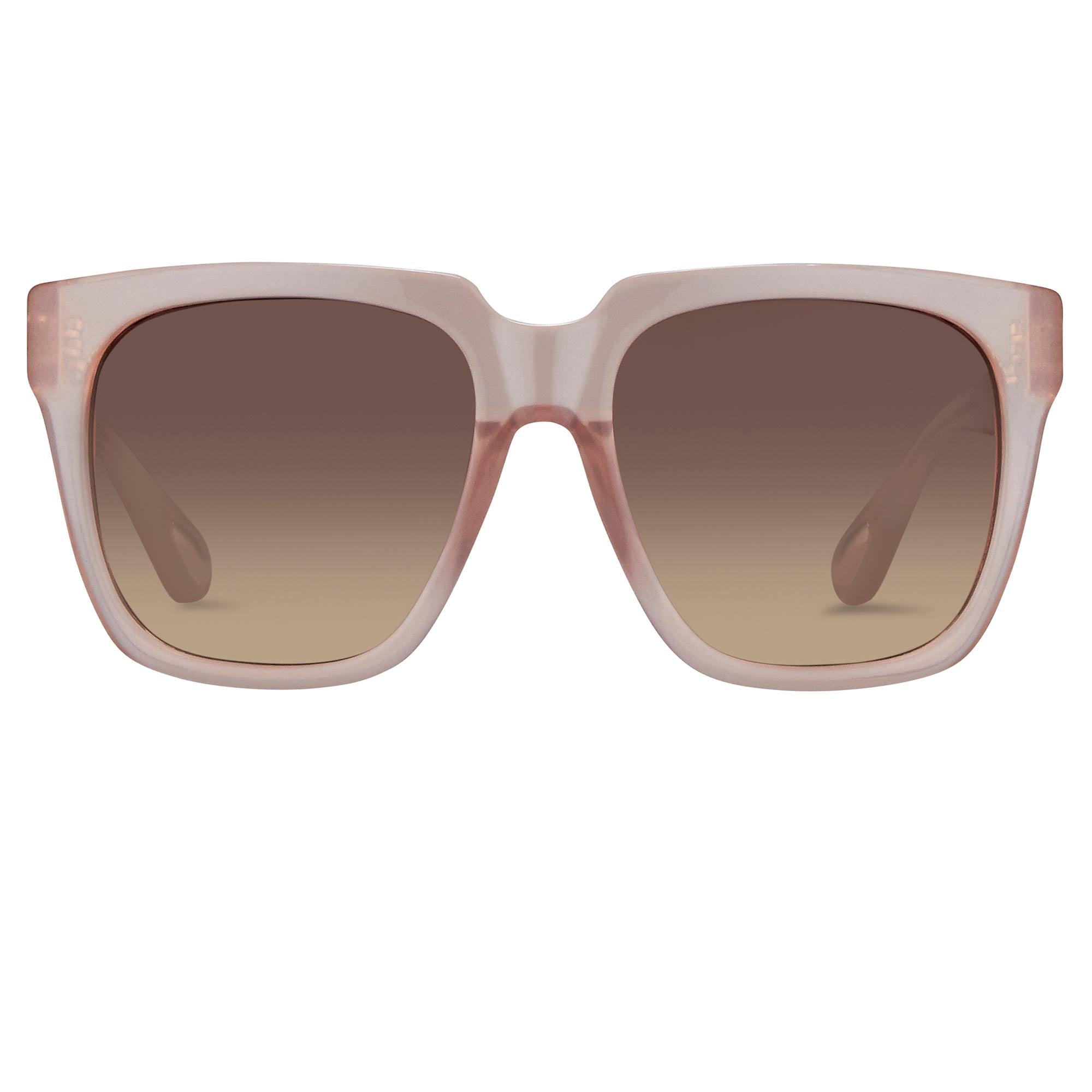 Ann Demeulemeester Sunglasses Oversized Blush Pink with Brown Lenses 925 Silver AD21C5SUN - Watches & Crystals