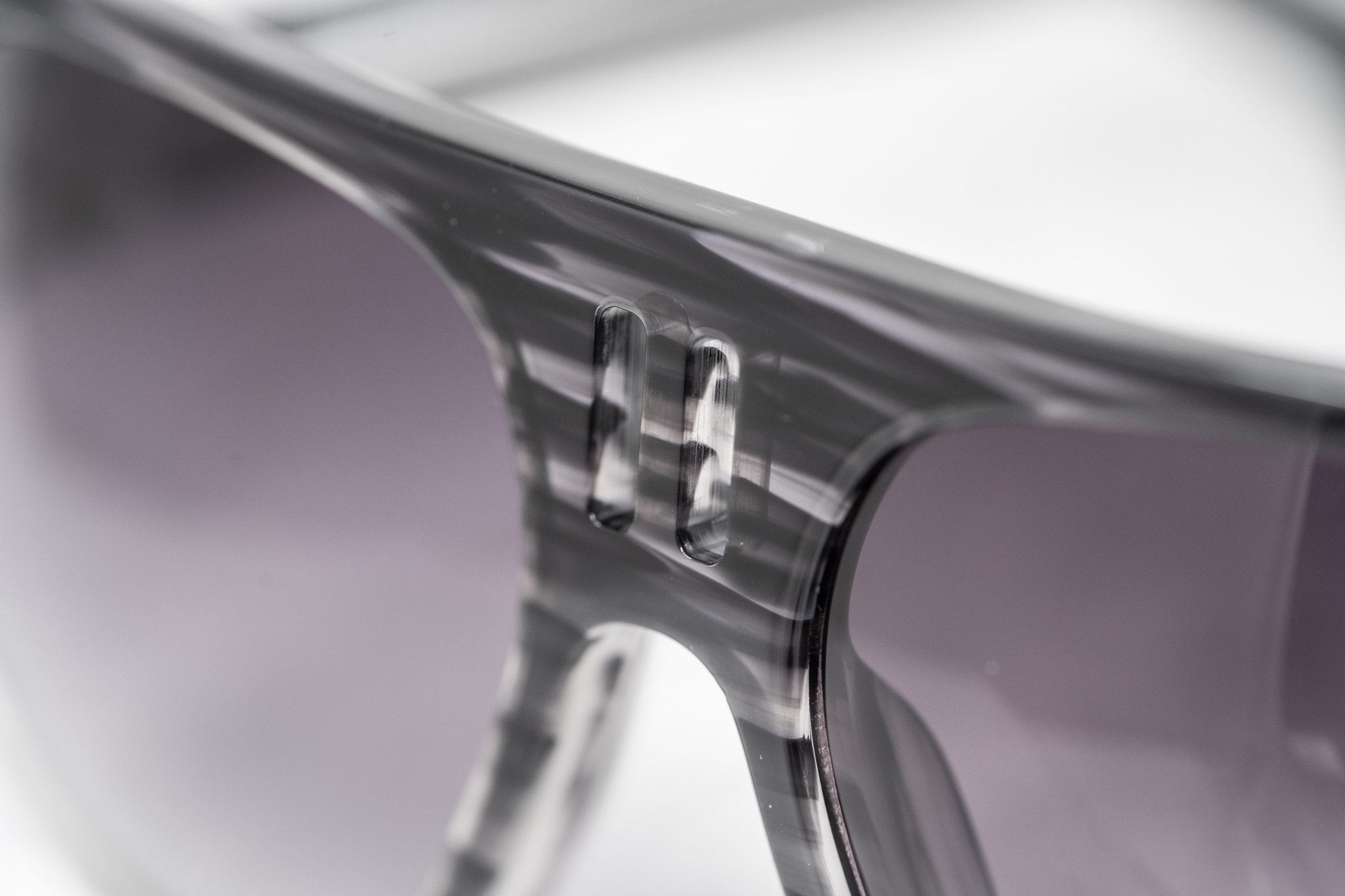 Boris Bidjan Saberi Sunglasses Striped Grey With Purple Graduated Category 3 Lenses BBS4C3SUN - Watches & Crystals