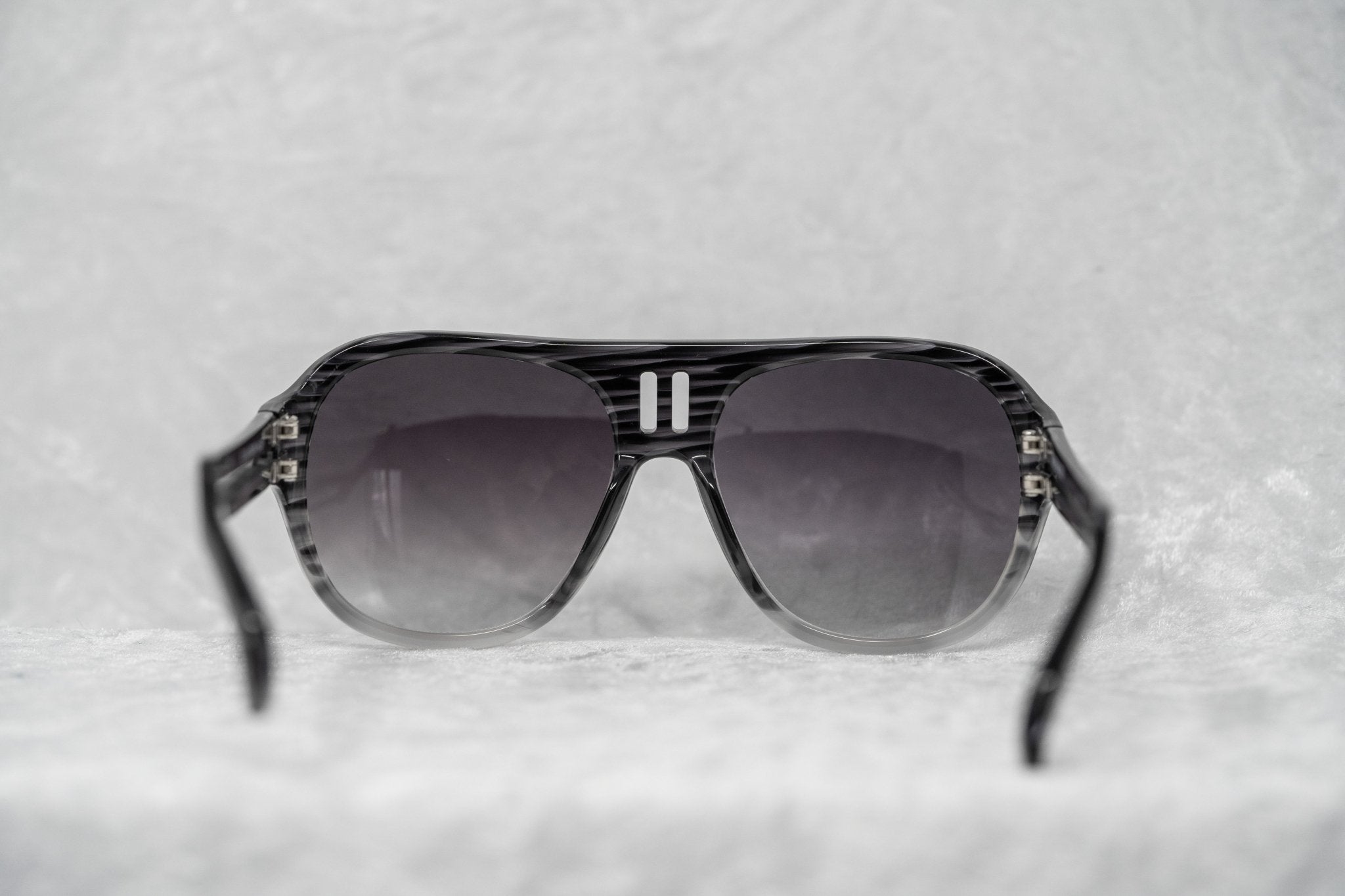 Boris Bidjan Saberi Sunglasses Striped Grey With Purple Graduated Category 3 Lenses BBS4C3SUN - Watches & Crystals