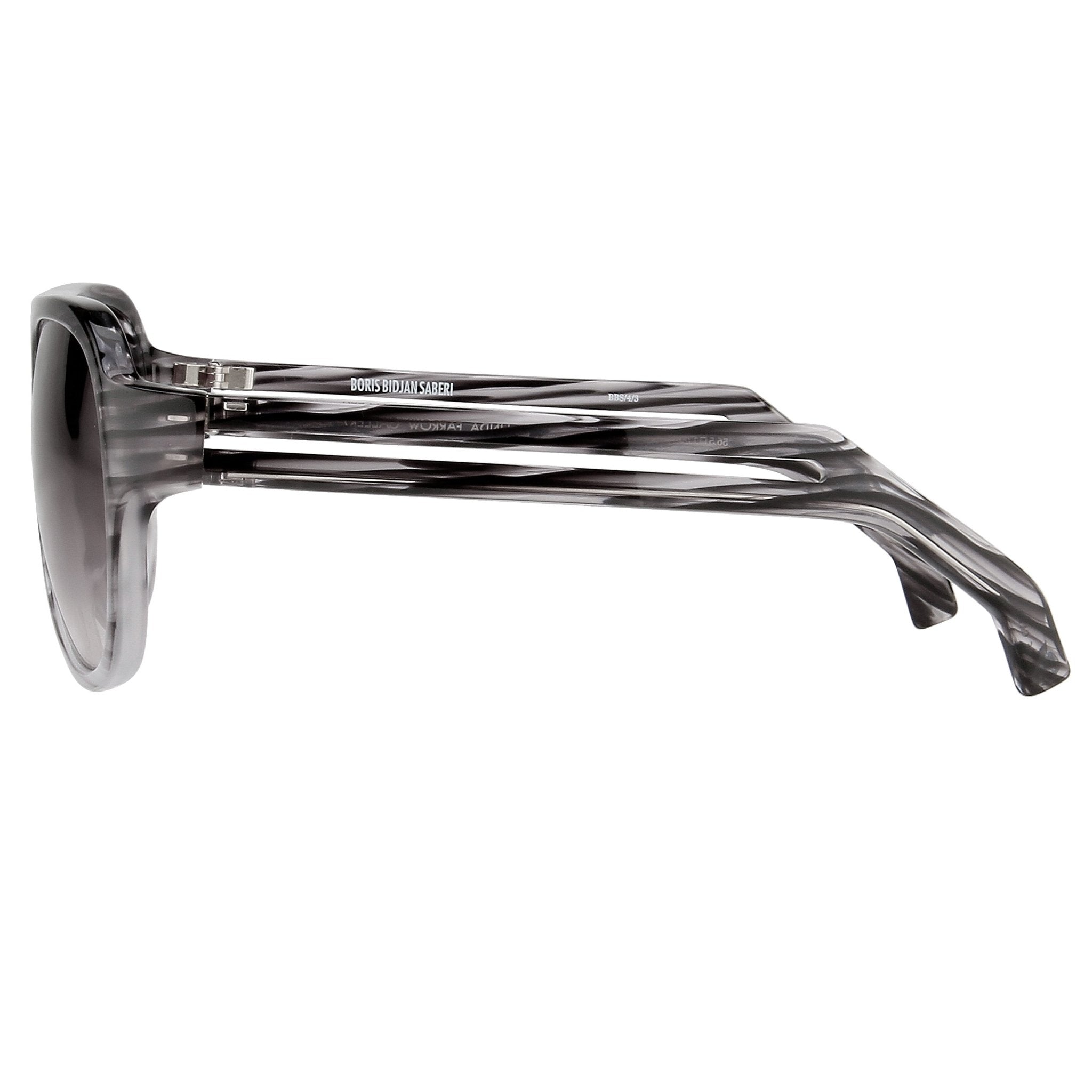 Boris Bidjan Saberi Sunglasses Striped Grey With Purple Graduated Category 3 Lenses BBS4C3SUN - Watches & Crystals