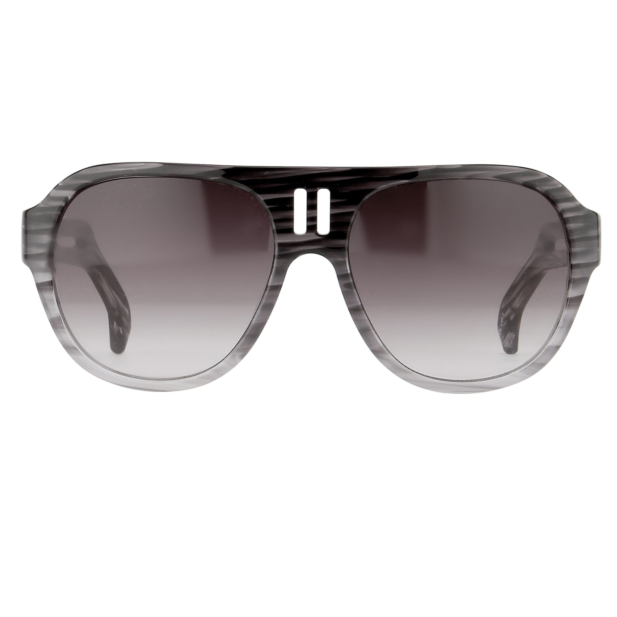 Boris Bidjan Saberi Sunglasses Striped Grey With Purple Graduated Category 3 Lenses BBS4C3SUN - Watches & Crystals