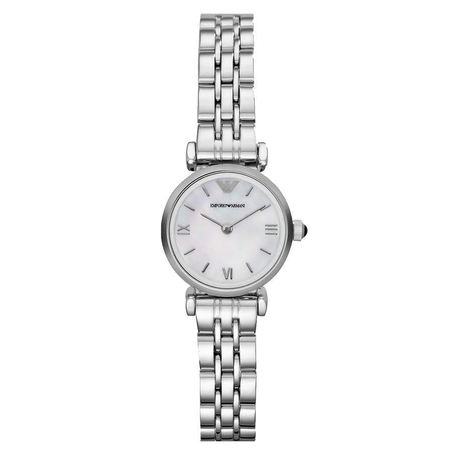 Emporio Armani Ladies Automatic Watch Silver Mother Of Pearl AR1763 - Watches & Crystals