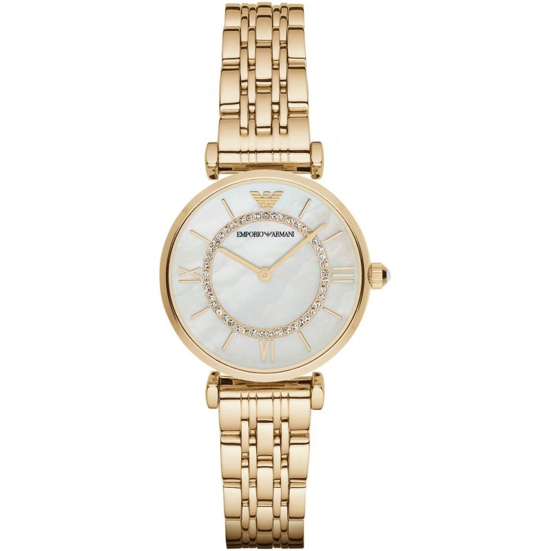 Emporio Armani Ladies Automatic Watch T-Bar Gianni Gold AR1907 - Watches & Crystals