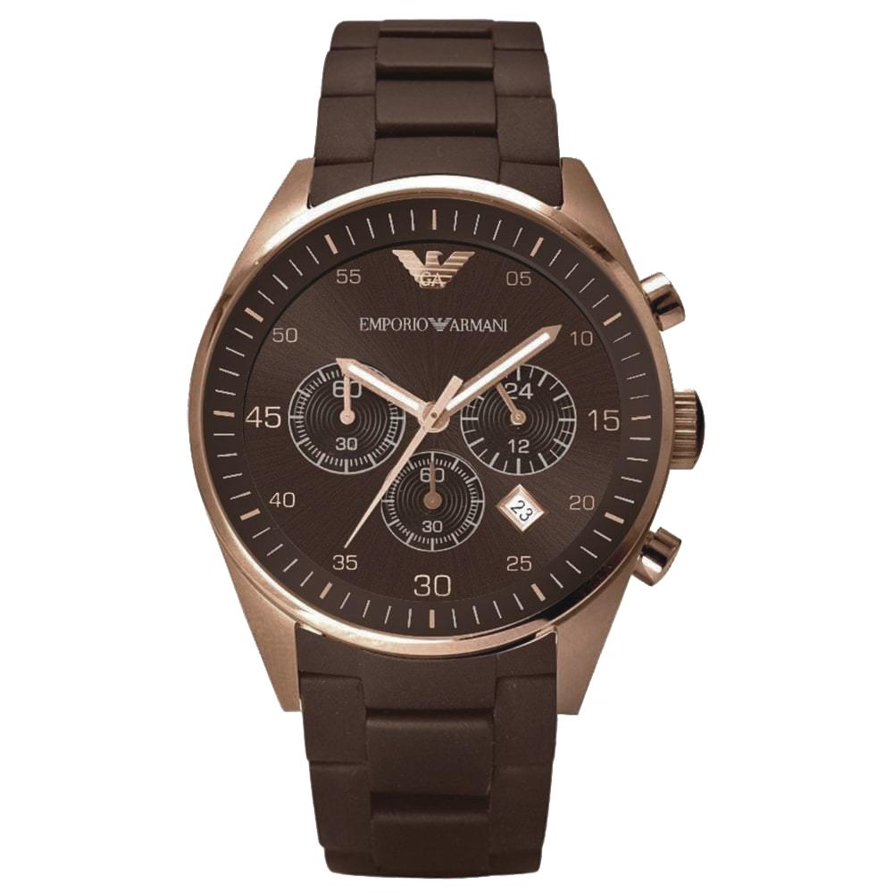 Emporio Armani Ladies Chronograph Watch Brown AR5891 - Watches & Crystals