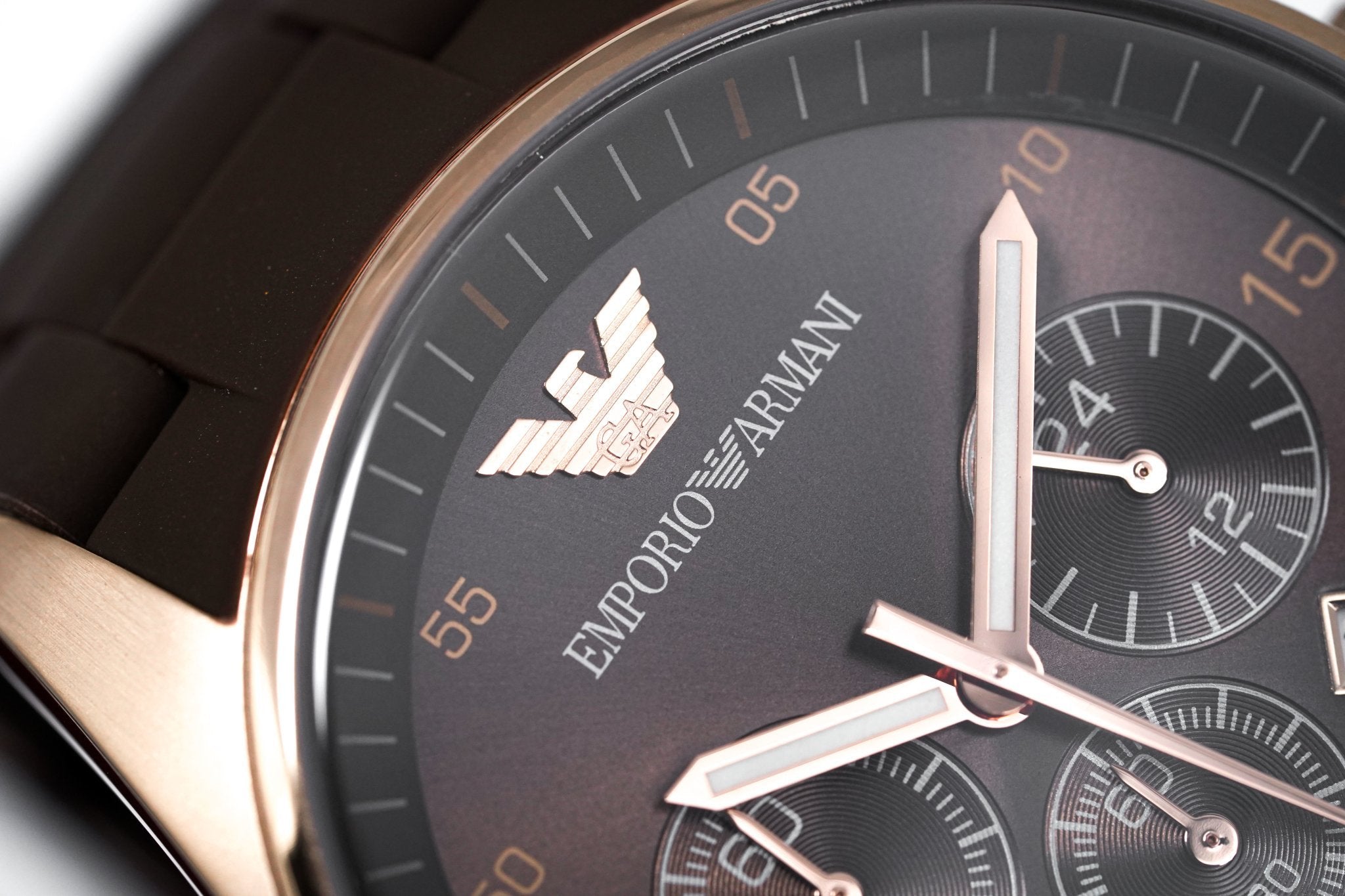Emporio Armani Ladies Chronograph Watch Brown AR5891 - Watches & Crystals