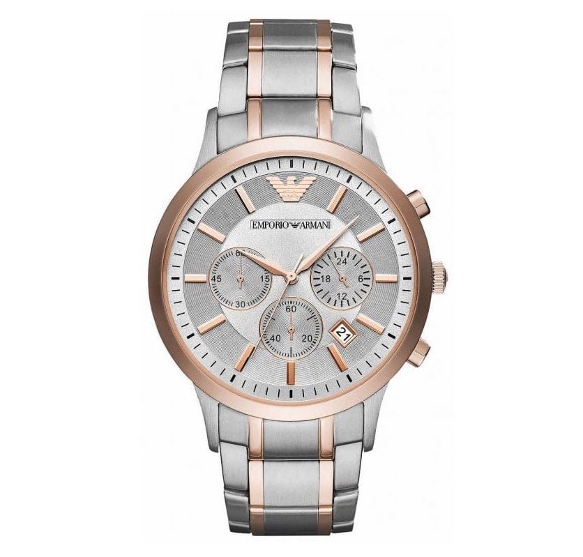 Emporio Armani Men's Chronograph Watch Renato Rose Gold AR11077 - Watches & Crystals