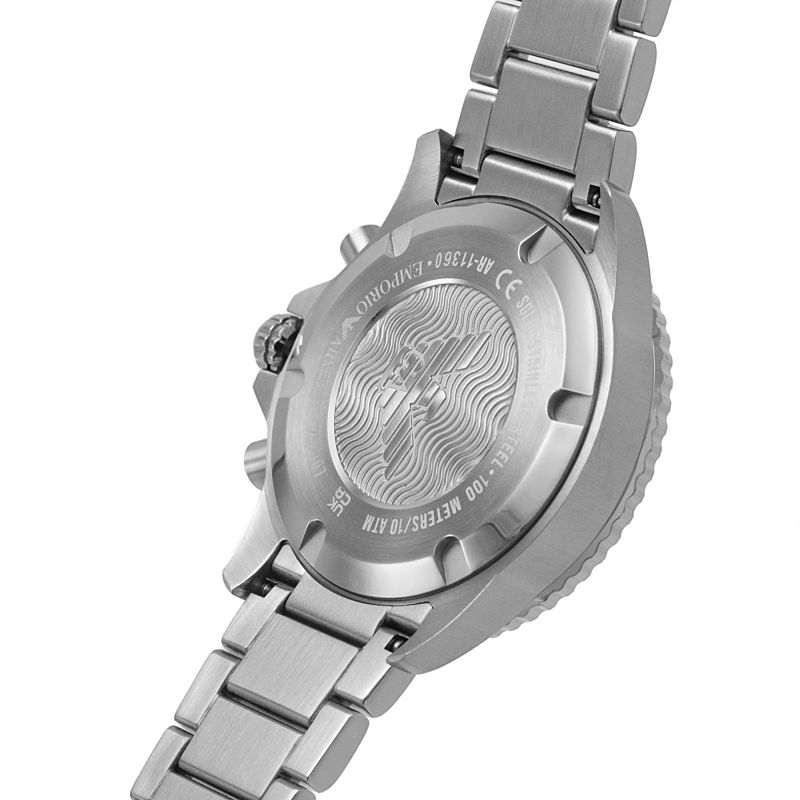 Emporio Armani Men's Diver Watch Chronograph Steel AR11360 - Watches & Crystals