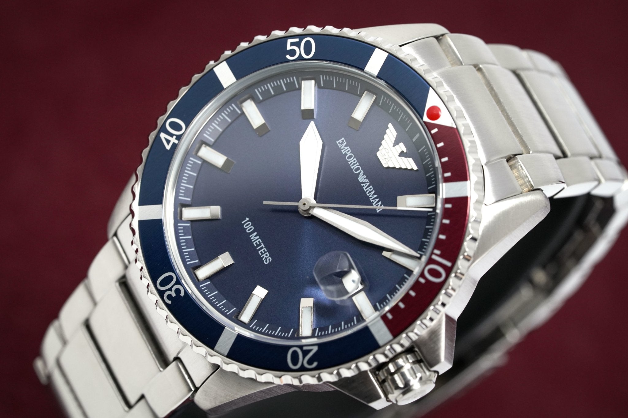 Emporio Armani Men's Diver Watch Steel Blue AR11339 - Watches & Crystals
