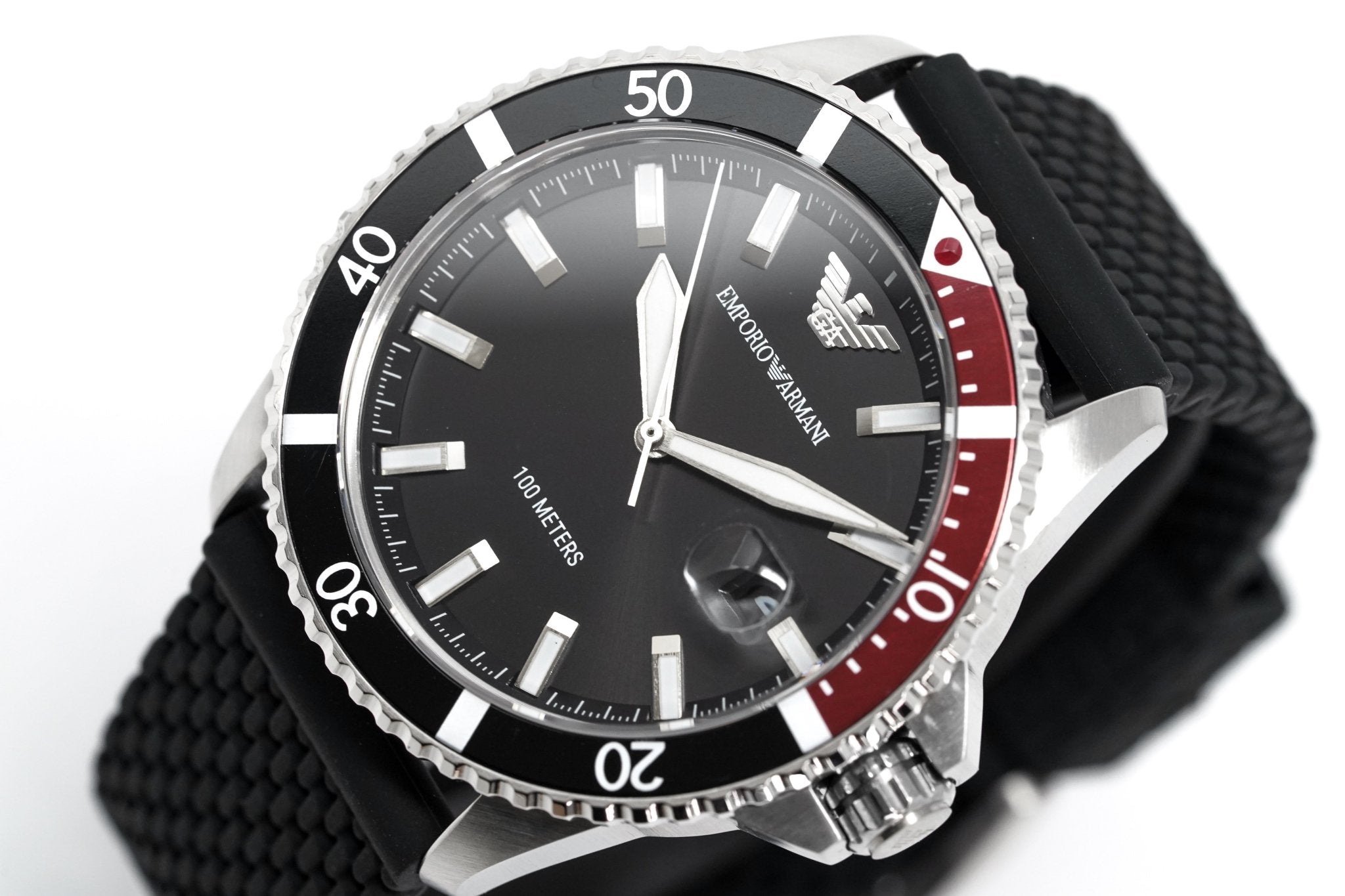 Emporio Armani Men's Diver Watch Steel Silicone AR11341 - Watches & Crystals