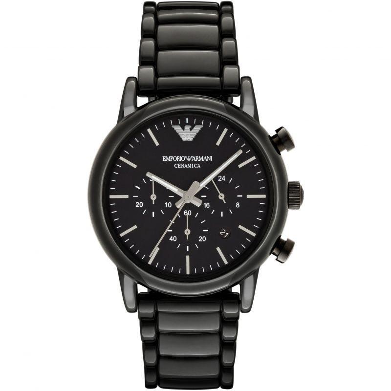 Emporio Armani Men's Luigi Chronograph Watch Black Ceramic AR1507 - Watches & Crystals