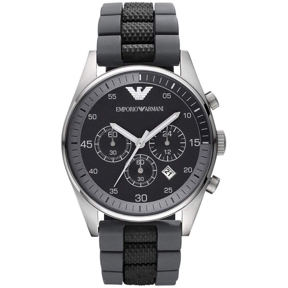 Emporio Armani Men's Sportivo Chronograph Watch Black AR5866 - Watches & Crystals